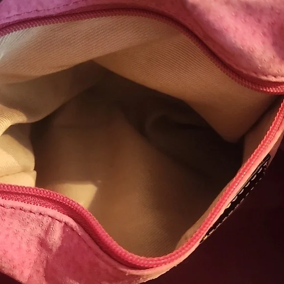 Kate Spade Vintage Quilted Nylon Bucket Hobo Bag Black Drawstring Pink Lining - Picture 9 of 11